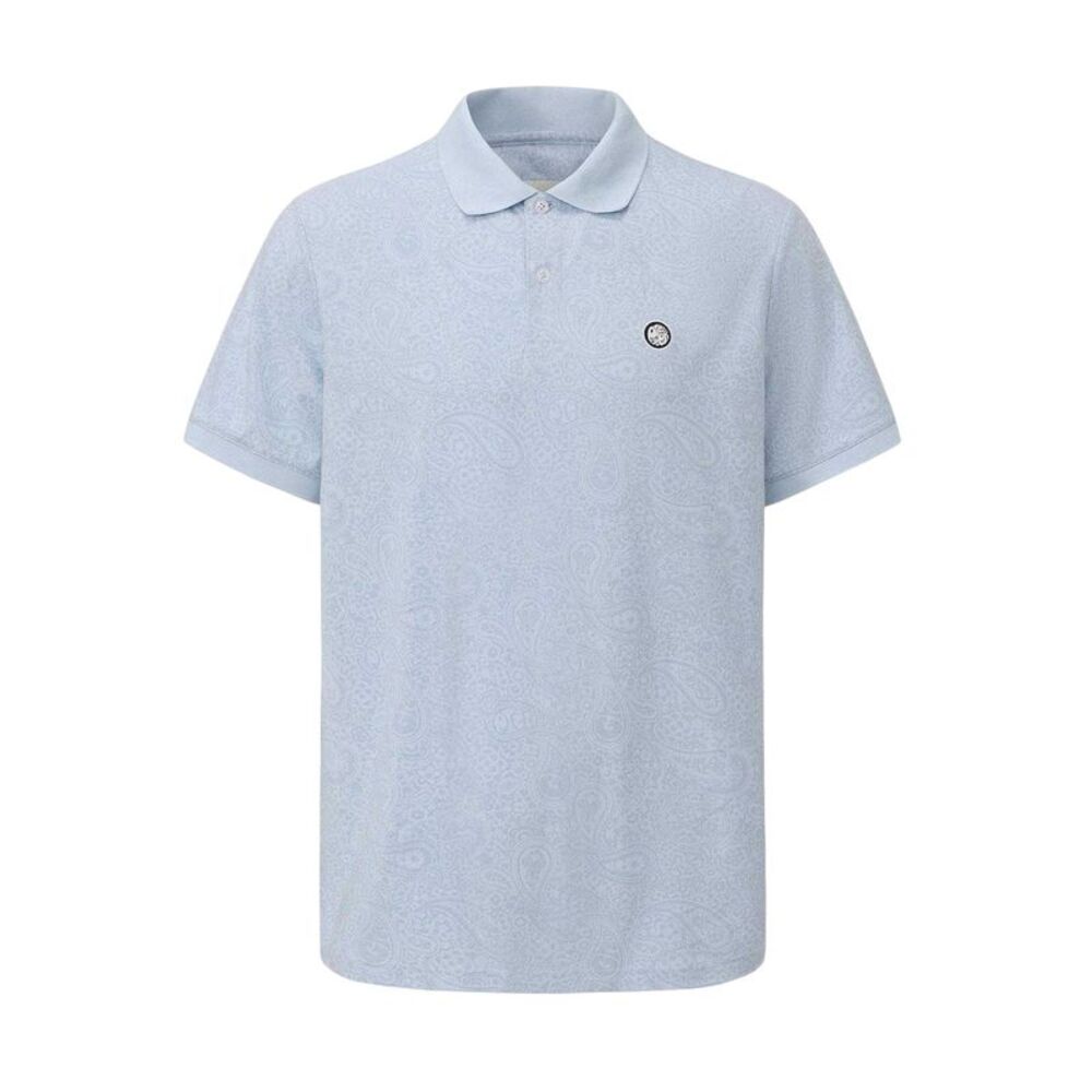 Pretty Green Mens Paisley Polo Shirt / Navy